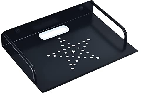 HNVNER Router Regal, Kleiner Projektor Wandregal, TV Box Halterung, Multimedia Ablage, Wand Montiert Regal für TV Zubehör wie Modem/DVD Player/Kabel-Boxen/Hi-Fi Receiver (1 Schicht, Klein)