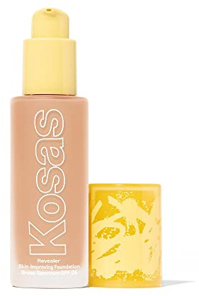 Kosas Revealer Liquid Foundation SPF 25 – Medium Buildable Coverage, Hydrating Natural Glow Finish, Light Cool 150