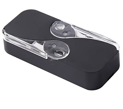 Fopytu Portable Floss Dispenser, Automatic Dental Flosser Pick Organizer Case with 12 Dental Floss Picks, Refillable Floss Holder Box for Teeth Cleaning