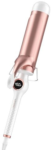 Curling Tongs 50mm Large Barrel, Long Barrel Curling Iron for Long Hair, Ceramic Tourmaline Hair Curling Wand Double Voltage