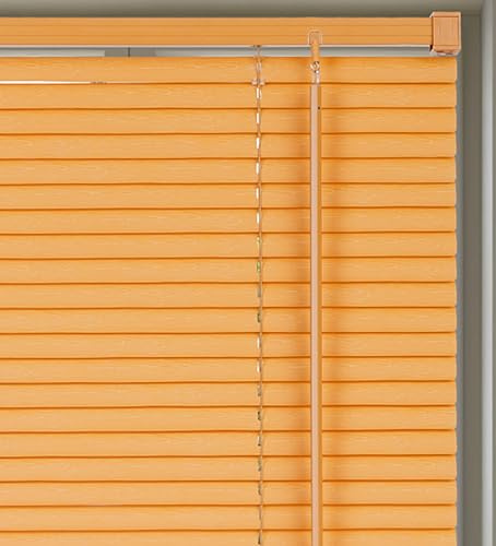 Lister Cartwright 25mm PVC Venetian Blinds Windows Blind Easy Fit Child Safety Included (Wood Print, 180 cm Width x 160 cm Drop)