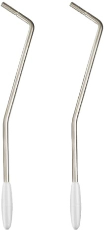 2 Pcs 6 MM Thread Metal Single Tremolo Arm, Whammy Bar with Tip for Electric Guitar (Silver)