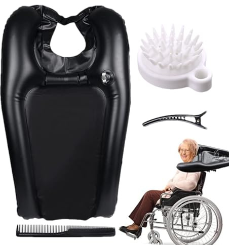 Bacino gonfiabile per shampoo, gonfiabile in PVC, supporto per il collo del bacino di risciacquo per il, per anziani, donne incinte, bambini