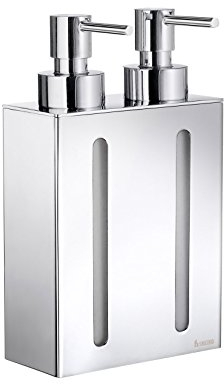 Smedbo Outline Double Seife und Lotion Spender, Silber