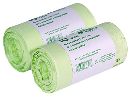 10 litre Compostable Caddy Sacs pour déchets alimentaires/Caddy Sacs – 100 sacs