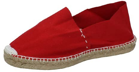 MADE IN SPAIN E Alpargatas de Esparto Rojas para Señora y Caballero, Hechas en España Hombre Zapatillas Rojo 42