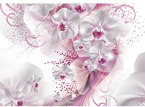 Runa Art Fototapete Blumen Orchidee 352 x 250 cm Vlies Tapeten XXL Moderne Wandtapete Wohnzimmer Schlafzimmer Rosa 9466011c