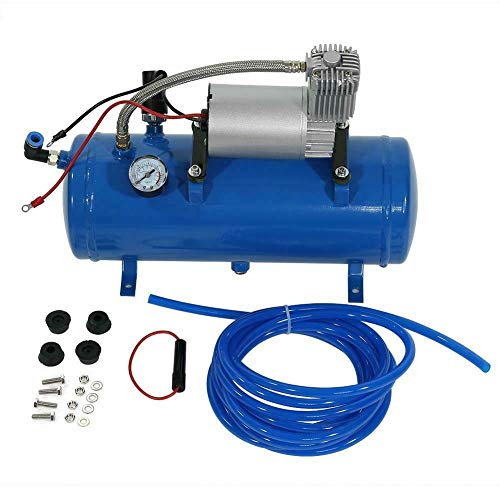 DC 12V 6 Liters Air Compressor Pump Tank Kit, 150 PSI Inflator Pump Air Compressor System for Vehicle Car Truck Horn