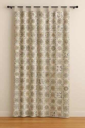 Mercatienda Cortina de Calle alpujarra Trigos de trabillas140 x 260cm para Puertas Ventanas y Patios Interior Exterior confeccionadas en España.