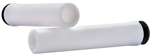 Eco-Friendly Silicone Bike Handlebar Grips, Ergonomic Non-Slip MTB Grips for Mountain Bikes, BMX, Beach Cruisers, Scooters, Folding Bikes & Kids Bicycles(White)