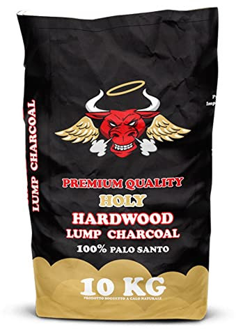 TORO - Carbone PALO SANTO HOLY per Barbecue, Composto da Legname del Paraguay, Ideale per Cotture Classiche alla Grigla, l'Aroma Conferisce Sapori Straordinari e Unici, Pezzatura Grande, 10 kg