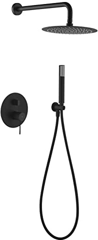 IMEX - Duschuppsättning, Monomando Dusch Kit Infälld vägg - 2-vägs - LINE SERIE Svart Matt - GPD038/NG