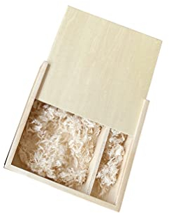 BEIJIGUANG Caja de regalo de madera con parte superior deslizante discretas cajas de madera con tapa deslizante caja USB caja de fotos