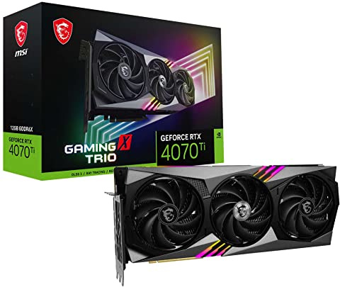MSI Gaming GeForce RTX 4070 Ti 12 Go GDRR6X 192 Bits HDMI/DP Nvlink Tri-Frozr 3 Ada Lovelace Architecture Carte Graphique (RTX 4070 Ti Gaming X Trio 12G)