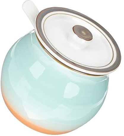 Cabilock Sucrier À Café Pot À Sucre En Céramique Pot À Épices Épices Salière Sucrier Avec Couvercle Et Cuillère Pot De Stockage De Poivre Boîte De Rangement En Céramique Assaisonnement Pot