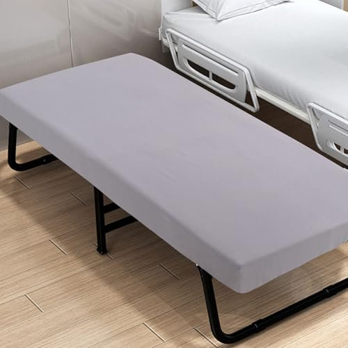 Cot Sheets 31 x 75, Cot Size Sheet Fitted for Narrow Twin Mattress/RVs Bunk/Guest Beds/Army Cots/Trifold Mattress/Travel Size Mattress, Ultra Soft & Breathable Camper RV Bunk Bed Sheets, Gray
