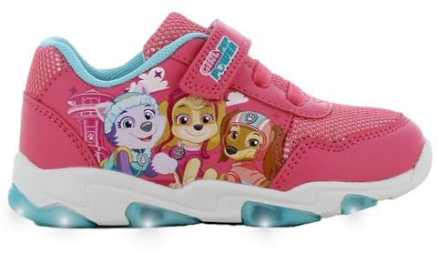 Leomil Paw Patrol Baskets Lumineuses pour Filles Chaussures Enfants 25, Idéal pour l'école et Les Loisirs, Rose