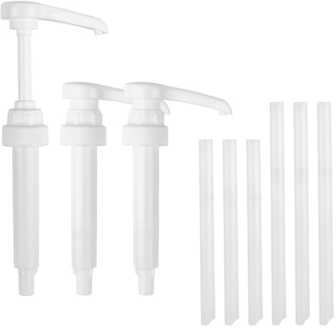 Pumpspender FOCCTS 3 Stück Dosierpumpe Erstazpumpe Pumpspender mit 3 Langen und 3 kurzen Schläuchen Flaschenbehälter ideal für Zuhause Kaffeebar Händedesinfektionsmittel und Shampoo