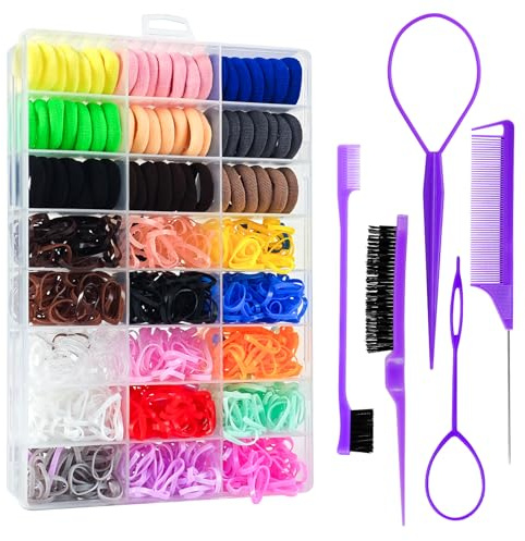 Toddlers Hair Accessories Set for Girls - Colorful Small Rubber Bands
