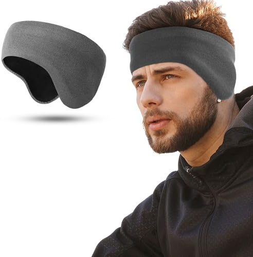 Ear Warmers Winter Headband Double-Layer Fleece Ear Muffs for Men Women