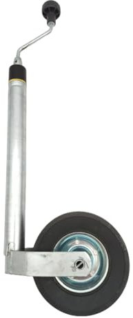 HGW Ruota di supporto per roulotte con bilancia, Ø 48 mm, indicatore di carico di sostegno, 150 kg, ruota del timone 220 x 65 mm, rimorchio