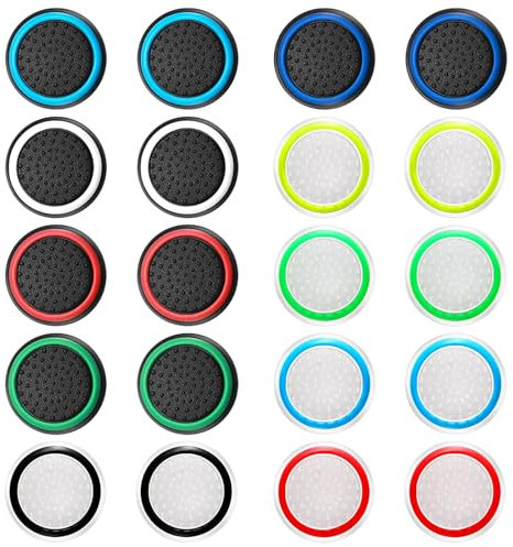 Alovez 20 Stück Joystick Kappen Controller Sticks Grips Kompatibel mit PS4/PS5 Xbox One Series, Silikon Thumbsticks Grips Caps (Mehrere Farben)