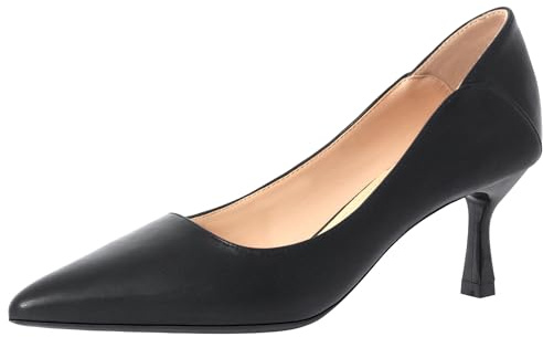 Qynthra Décolleté da Donna in Pelle Punta A Punta Tacco Basso Classiche Professionali per Ufficio Lavoro Festa Sera,Black(Heel:6cm),43 EU