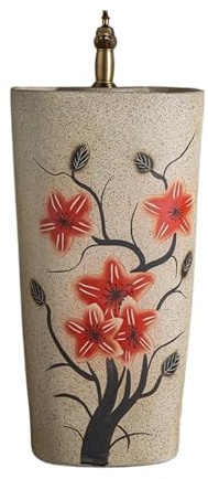 lavabo freestanding Lavandino da esterno con piedistallo, rubinetto e kit di scarico, lavabo terra, bagno, balcone, cortile Lavandino per lavanderia indipendente