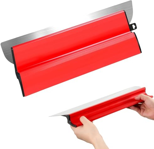 Flächenspachtel 10Inch/25 cm Glättspachtel Flächenglätter Z Spachtel Federspachtel Glatt Spachtelwerkzeuge Groß Federblattspachtel Edelstahlklinge Spachtel Werkzeug für Wanddekoration und Bau