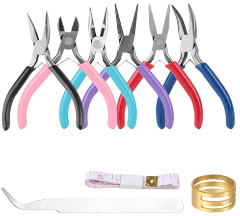 6 Pcs Alicates para Hacer Joyas, Alicates de Corte para Bisuteria Joyería