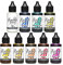 Octopus Fluids Resin Ink Set LIGHT, Alcohol Ink für Epoxidharz und UV-Resin, 9x 30 ml