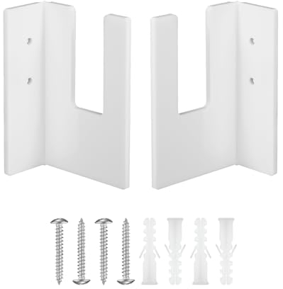 2 Stück Snowboard Wandhalterung, Snowboard Wandregal Aufhänger Snowboard Aufbewahrungsregal Wandhalterung Snowboard Präsentationsständer für Skibrett Longboard(Weiß)