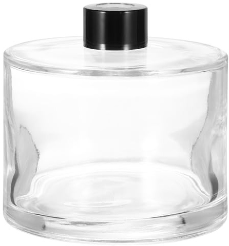 QUARKZMAN Flacone Diffusore in Vetro Vuoto da 500ml/17Oz 4.1 X 4.1 Accessori di Ricarica per Fragranze Vaso di Aromaterapia Contenitore Fai da Te Casa Bagno Trasparente