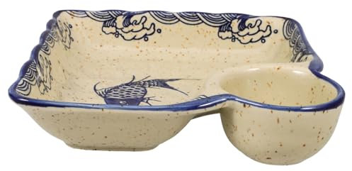 Alipis Plato De Sushi De Con División Para Salsa Plato Para Dumplings Para Servir Comida Eventos