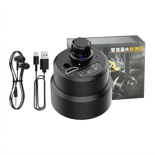 YUYQAQ Detectores de fugas de agua, escucha y arregla fugas de agua ocultas, detectores de fugas de pared de alta sensibilidad para fugas laterales de tuberías, detección de calefacción por suelo