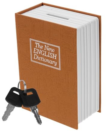 Lurrose 5 Pièces Coffre-fort De Livre Simulé Faux Code Petit Avec Coffre-fort Ancien Forme Clé Livres Sûr Pour Les Enfants Cadenas Verrouillable Coffre Fort Plastique