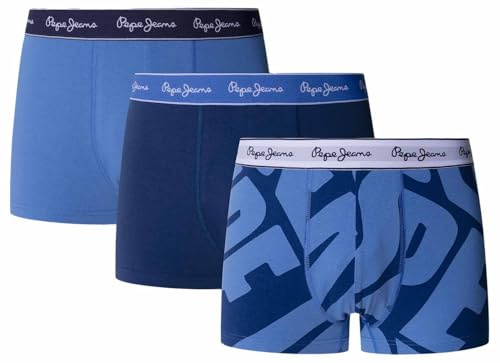 Pepe Jeans Maxi Logo Tk 3p Bañadores Ajustados para Hombre, Azul (Azul Regal), L