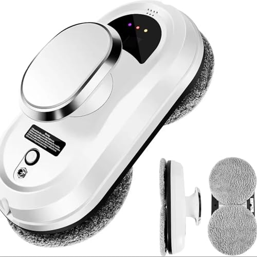 Houvou Robot Window Cleaner with 5600Pa Strong Suction Remote for Indoor Outdoor Window Mirror Tiles Deep Cleaning