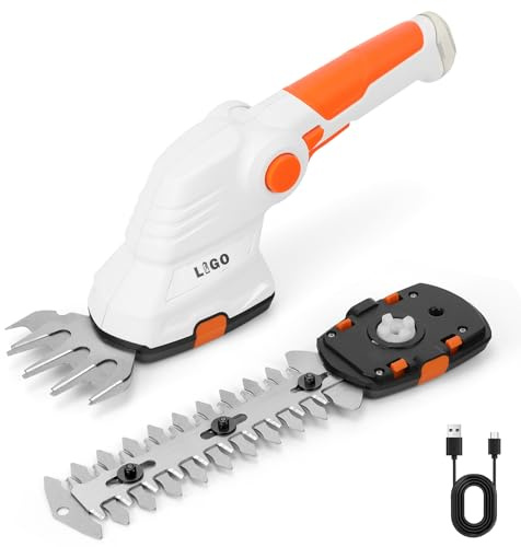 LIGO Cordless Grass Shear and Shrub Trimmer 2-in-1, 7.2V Electric Lawn Edger & Hedge Clipper, Lightweight Handheld with Rechargeable Battery, Ergonomic Design for Garden, Yard, and Bush Trimming