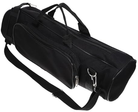 BESPORTBLE Bolsa de Transporte Resistente al Agua Negra Bolsillo Pequeño de Tela Oxford para Trompeta Portátil y Adecuado para Viajes al Aire Libre