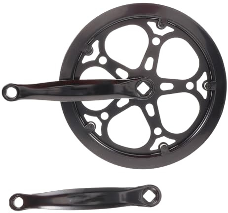 MAGICLULU Juego de Bielas Sola Velocidad para Bicicleta de Montaña, Manivela de 170 Mm, Plato de 52 Dientes de Hierro, Accesorio de Repuesto para Bicicletas Plegables Piñón Fijo
