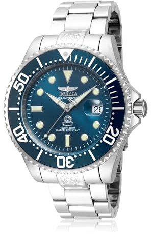 Invicta Grand Diver 18160 Men's Watch - Waterproof - Analogue - Automatic Movement - stainless steel with Blue dial - 47mm