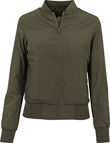 Urban Classics Damen Jacke Ladies Light Bomber Jacket, Grün (Olive 176), 38 (Herstellergröße: M)