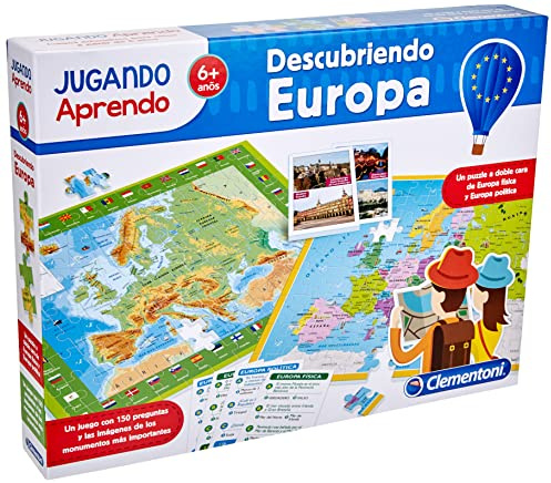 Clementoni Descubriendo Europa, Juego Educativo a Partir de 6 años, Juguete en español (55120), Multicolor