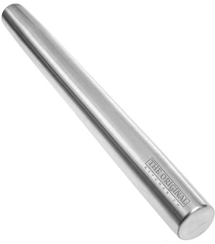 The Original Stainless Steel Rolling Pin Featuring a Non-Stick Surface Perfect for Making Pasta, Cookies, Ravioli and Pizza