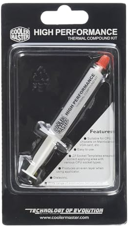 Cooler Master HTK-002 Thermal Grease - Pasta térmica 'Alta conductividad térmica, Eléctricamente no conductivo, Baja resistencia térmica' HTK-002-U1-GP