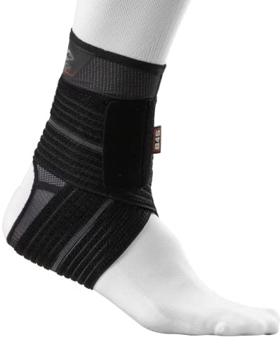 Shock Doctor Ankle Sleeve with Compression Wrap Support (Black, Large)
