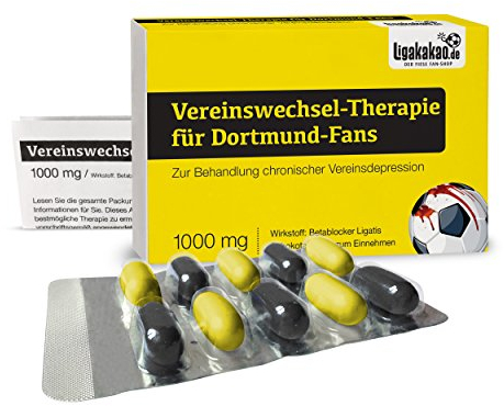 Ligakakao Dortmund Fanartikel Geschenk geldbörse ist jetzt VEREINSWECHSEL-Therapie für Dortmund Fans by Portemonnaie Herren Geldbeutel Wallet Leder