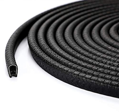 QBUC Auto-Kantenschutz 5m, Gummi-Clip U-Form Kantenschutz für Autotüren Gummidichtung,Keine Notwendigkeit zu Kleben,Passend für die meisten Modelle