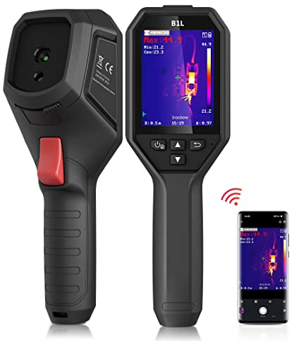 HIKMICRO B1L Wärmebildkamera mit 160 x 120/19200 IR-Auflösung, WLAN, 25Hz Bildfrequenz, 3,2 LCD, kompakte Infrarot-thermokamera mit Hochtemperaturalarm, Software, Messbereich-4°F~1022°F